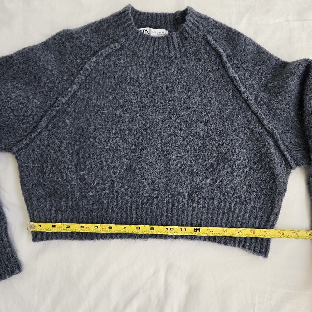ZARA Wool Crew Neck Sweater - Picture 6 of 9